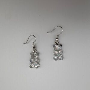 Crystal Bear Dangle Earrings